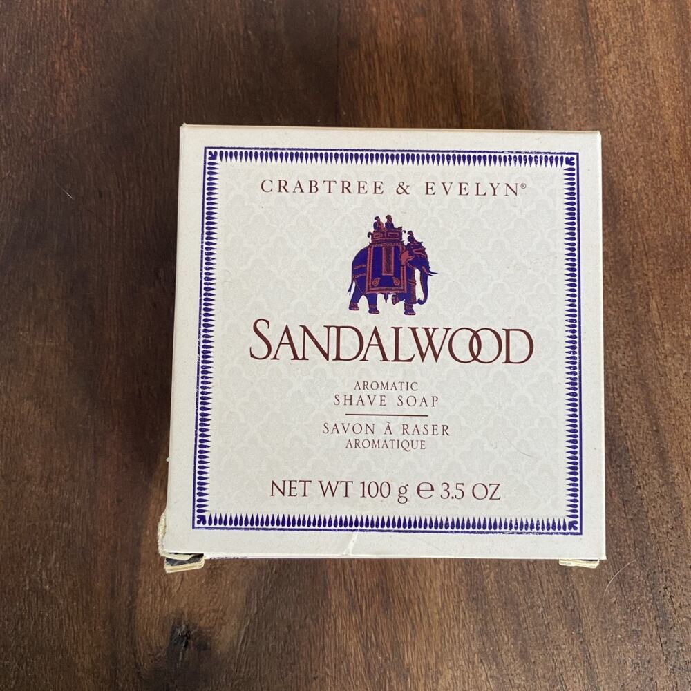 Crabtree & Evelyn for Men Sandalwood Aromatic Shave Soap Refill 3.5 oz NEW